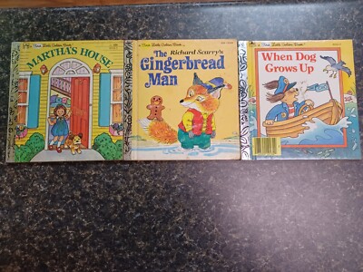 A First Little Golden Book Martha's House Richard Scarry's Gingerbread Dog Grows