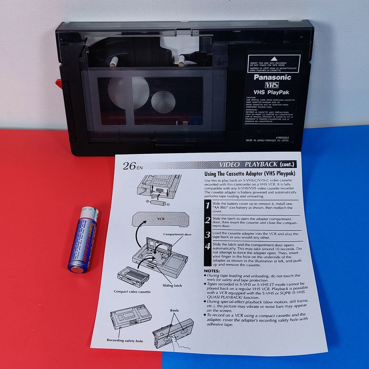 Cassette Adaptor Camcorders Svhs VHSC To VHS Original, 57 OFF