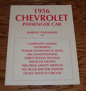 1956 Chevrolet Passenger Car Wiring Diagrams Complete Chassis 56 Chevy