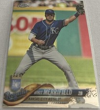 2018 Topps Chrome Baseball Whit Merrifield Kansas City Royals base card #144
