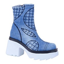 Denim Boots Shoes, Handmade Women's Sports Boots/Birthday Gift