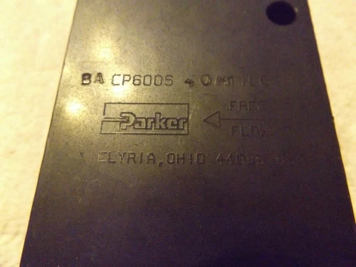 PARKER BA CP-600-S 40M11LE CHECK VALVE NEW BACP600S40M11LE