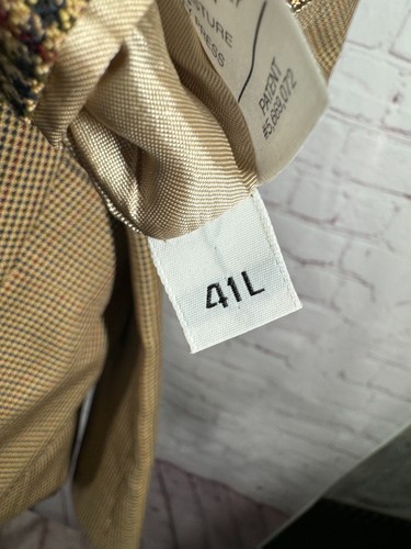 Chaqueta Blazer Abrigo Deportivo de Lana a Cuadros Marrón HART SCHAFFNER MARX Para Hombres TALLA 41L - Imagen 8 de 9