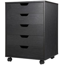 Dresser Storage Tower Organizer Unit for Bedroom Closet Entryway with 5 Drawers 