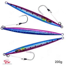 3pcs 200g Fast Fall jig 7oz Vertical Fishing Streaker Flat bait BKK jigging Hook