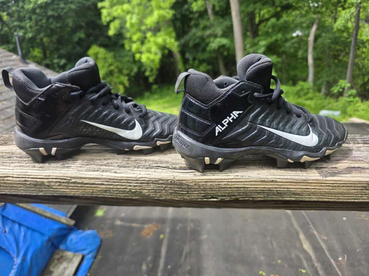 Nike Alpha Product Line Black Football Cleats Molded Studs - Nike