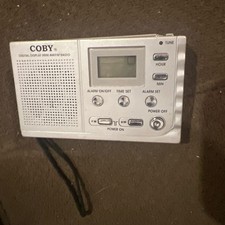 Digital Portable Mini AM/FM Radio Speaker  Alarm Clock CX53 Coby Display