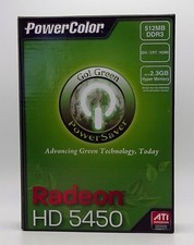 PowerColor ATI Radeon HD 5450 512 MB GDDR3 SDRAM PCI Express in the original pkg
