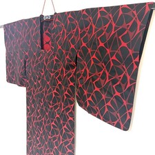 JAPANESE KIMONO KIMONO COAT 123cm 4 ft 0 in PURE SILK ZZ1053