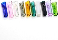 Juego de 10 puntas de vidrio reutilizables para filtro de cigarrillo boquilla plana cigarro hágalo usted mismo