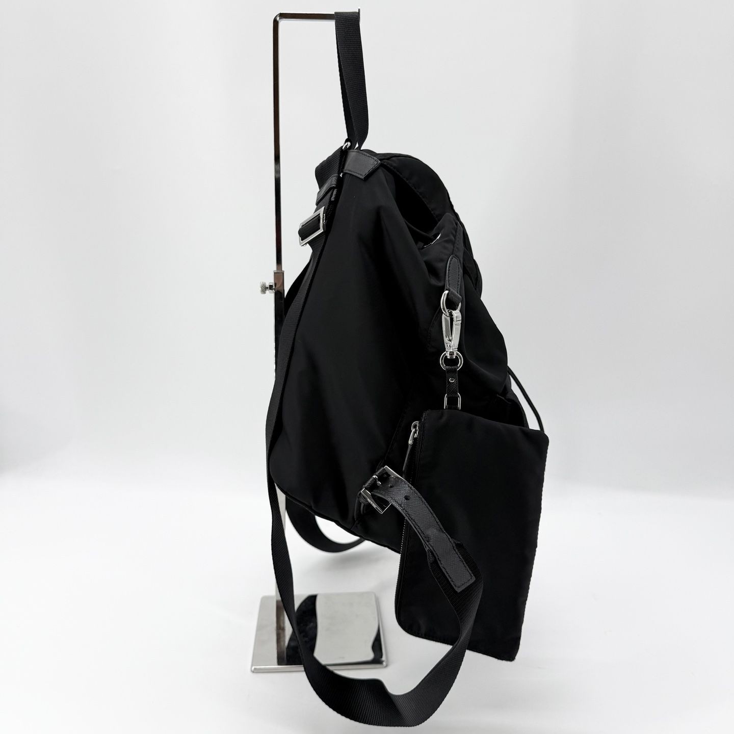 Prada Triangle Logo Re-Nylon Backpack Medium 1BZ8… - image 3