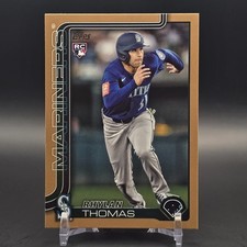 2025 Topps Update Rhylan Thomas #US196 Gold /2025, RC Seattle Mariners