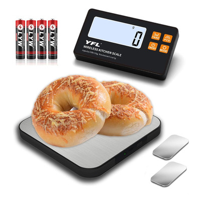 Wireless Kitchen Scale with Detachable Remote Display, 33lb High Precision Di...