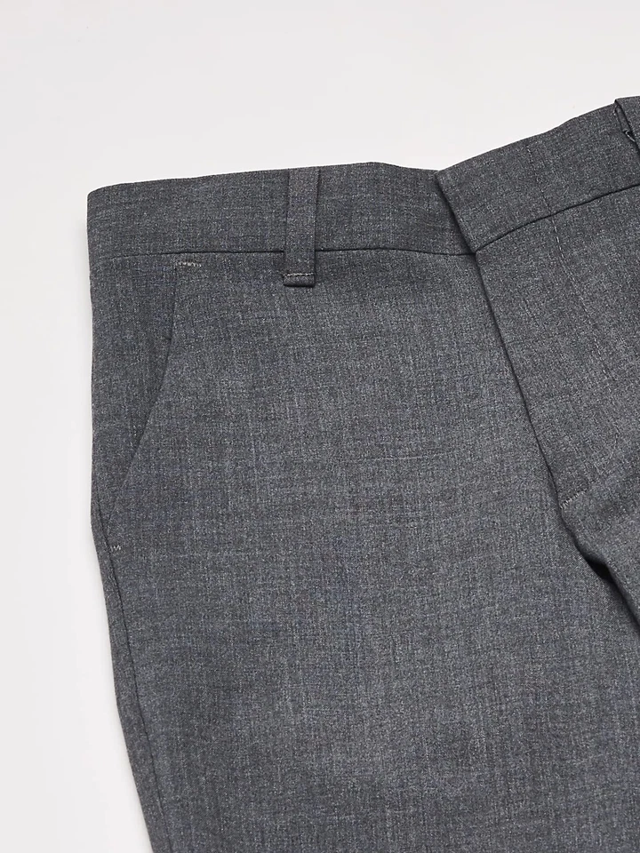 Pantalón bielástico delantero plano gris jaspeado talla 14 Calvin Klein para niños Foto 2 de 4