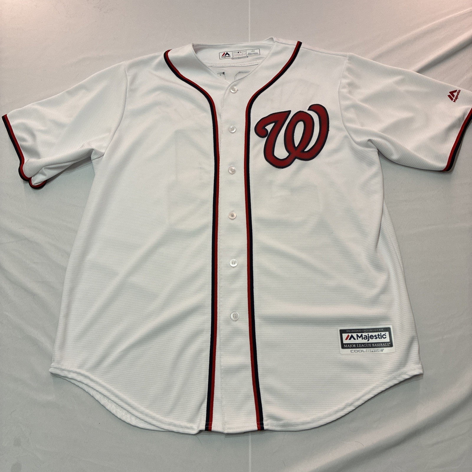 Jersey bordado Bryce Harper Majestic Cool Max Washington Nationals para hombre L’s
