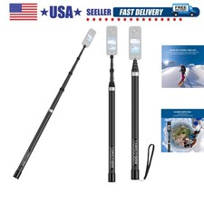 118"/3.0m Invisible Selfie Stick Carbon Fiber, 9.8ft Extended Super Long Pole...