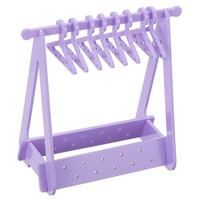 1 Set Ohrringhalter 8 KleiderbüGel,Acryl-Ohrring-Organizer 20 LöCher,Lila