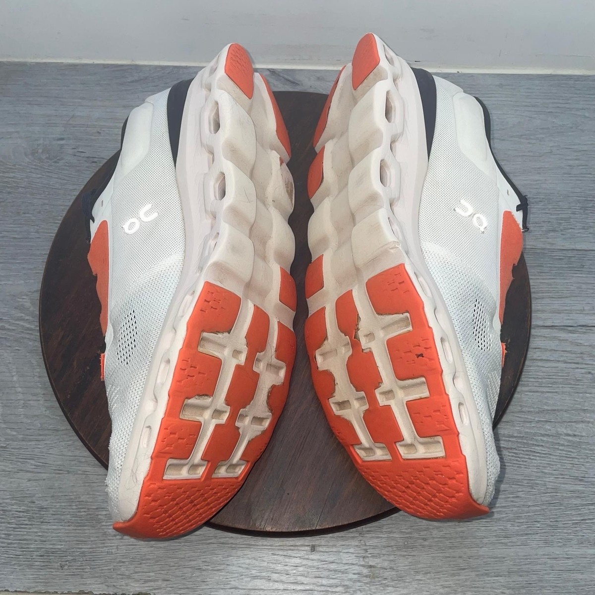 On Cloudstratus 3 Mens Size 11.5 White Orange Athletic Running Shoes Sneakers On Running Men main image 4