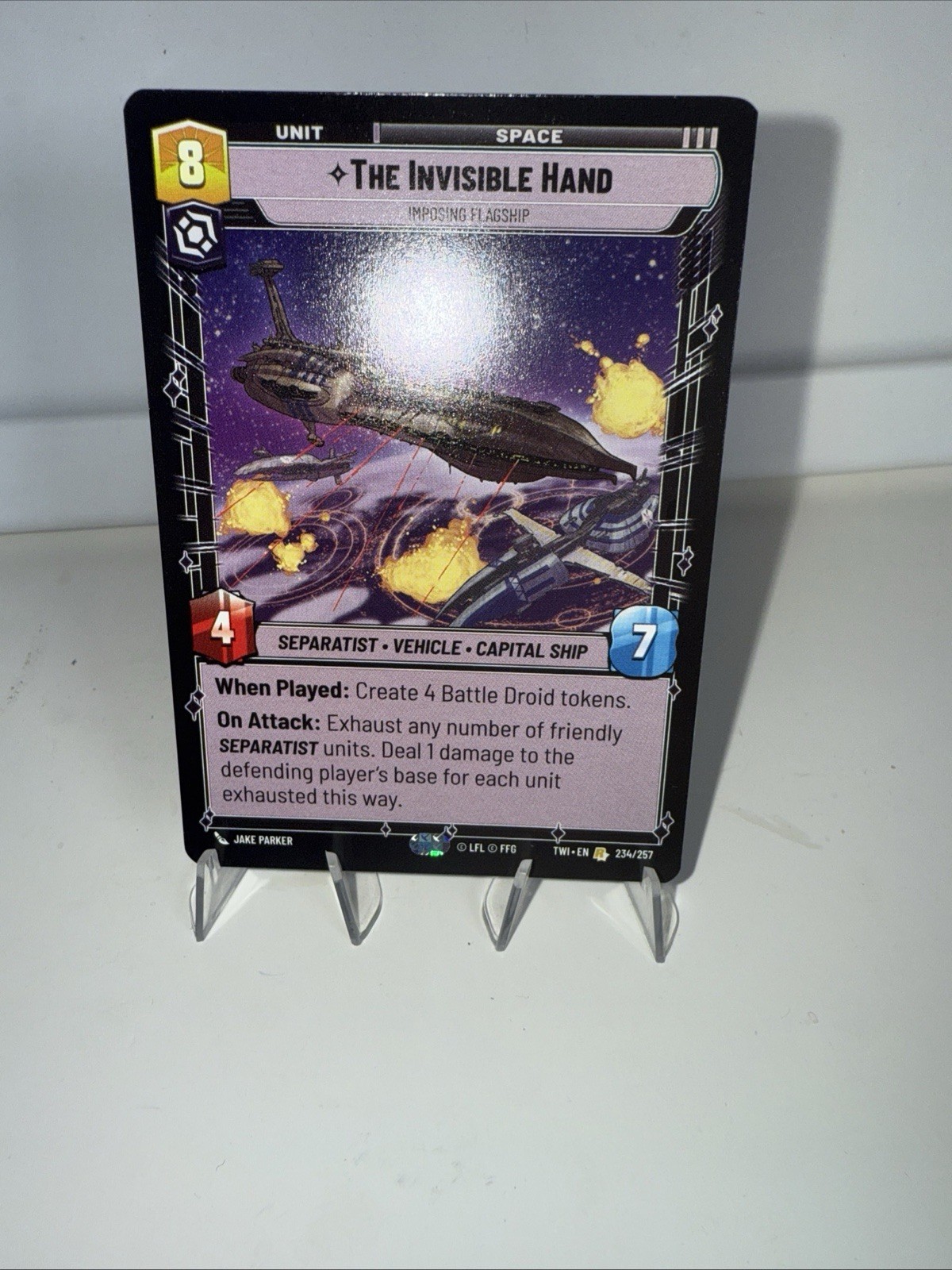 The Invisible Hand Imposing Flagship 234/257 Star Wars Unlimited TWI Regular NM
