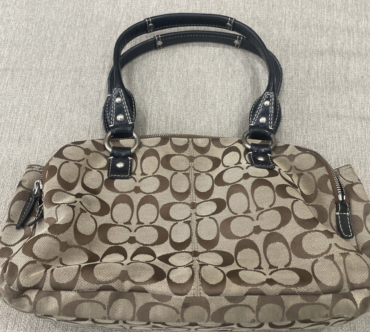 NWT Coach Penelope Signature Jacquard Satchel Shoulder Purse 