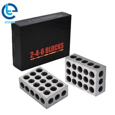 23 Holes Matched Pair Machinist 246 Jig Ultra Precision .0002" 2-4-6 Blocks NEW