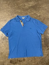 Burberry London England Polo Short Sleeve Size XXL in Blue