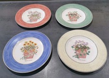 Vintage Wedgwood Sarahs Garden Queens Ware Salad / Side Plates X4 Collectible