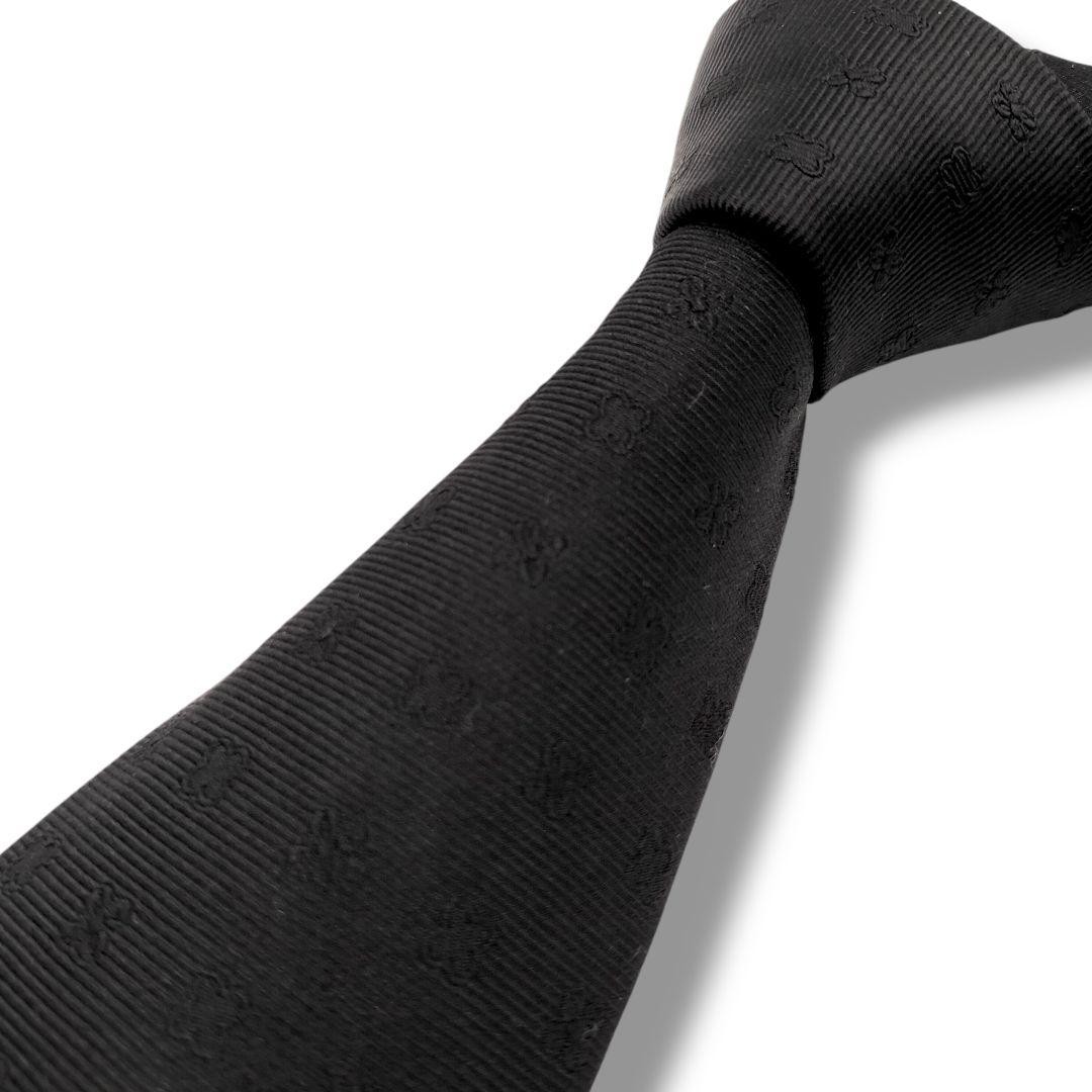 Burberry Black Label Solid Shadow Monogram Tie Fi… - image 1