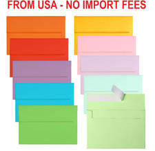 A4 Colored Envelopes for 4x6 cards 50 Pack, 4.25 x 6.25 Goefun Invitation Enve