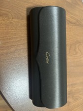 Authentic Cartier Eyeglasses Case Black Hard Case Gold Logo   Original
