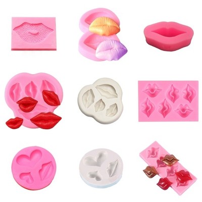 Cartoon Red Lip Baking Manual Biscuits Mold Grade Silicone Fondant Mould