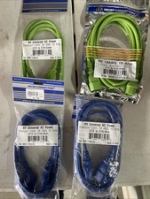 Lot of 4 universal AC power cords 6 FT 10AMP NEW