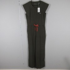 FIGS Layton Medical Scrub Jumpsuit Womens Medium Green Crewneck Wide Leg NWT