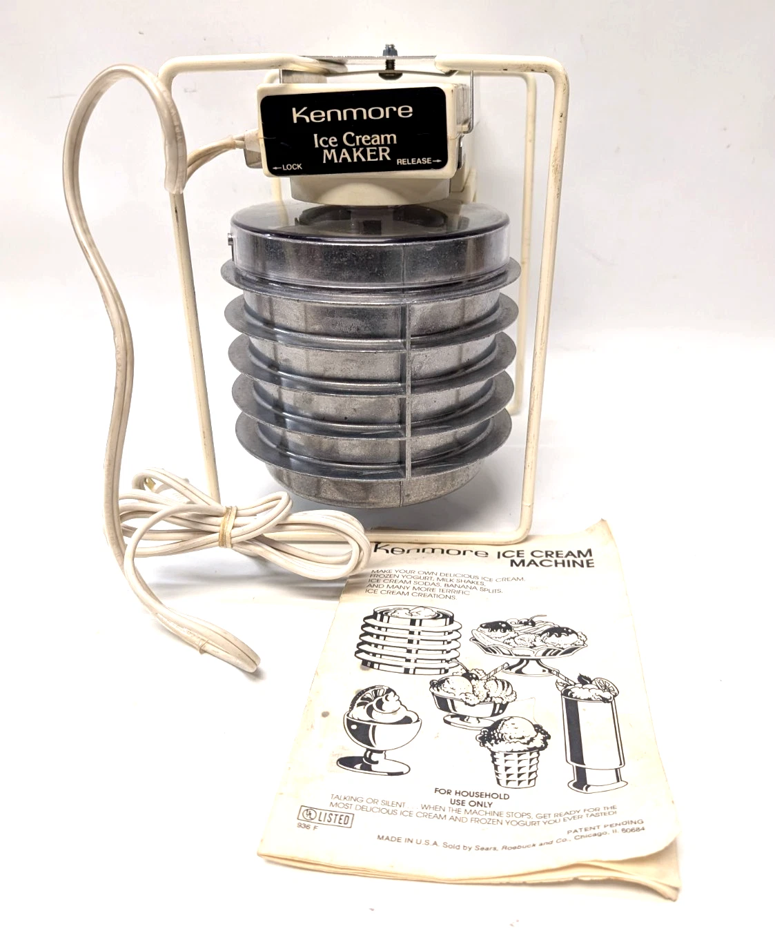 Vint Kenmore Sears Freezer Electric Ice Cream Machine Works Inside Your Freezer
Opens in a new windo
