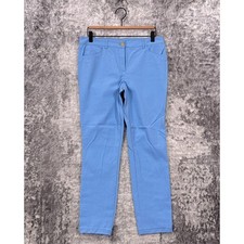 Escada Pants 36 / 6 Womens Powder Blue Slim Fit Tech Fabric Trouser