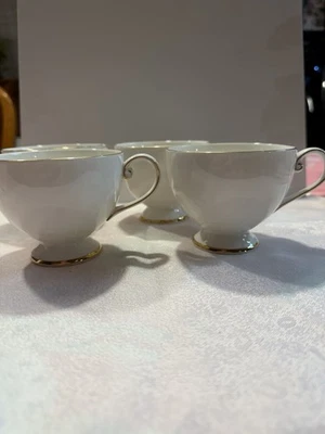 Mikasa Gold Rim China Cups Set of 4 Fine China - Image 1 of 4