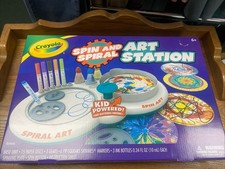 Crayola Spin And Spiral Art Station Kids Activity Set Craft Kit 6+ Unopened