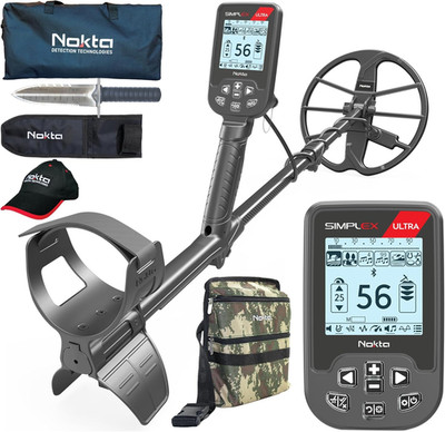 Nokta Simplex Ultra Metal Detector Kit Serious Beginner Pack (Digger,Carrying Ca