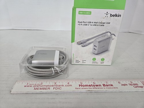 Belkin Boost Charge Dual Port Wall Charger USB-C to USB-A New FREE SHIPPING