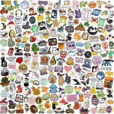 SINCCO 20/40/50 PCS Cute Enamel Backpack Pins, Funny Pins Small, black 