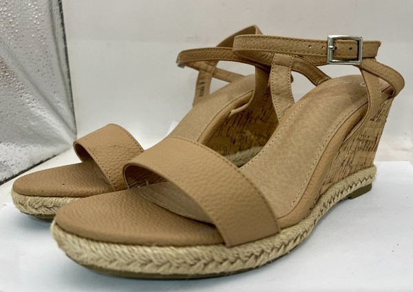 Novo Brown Tan Cork Wedges Heels - Size 8 - Excellent Condition!