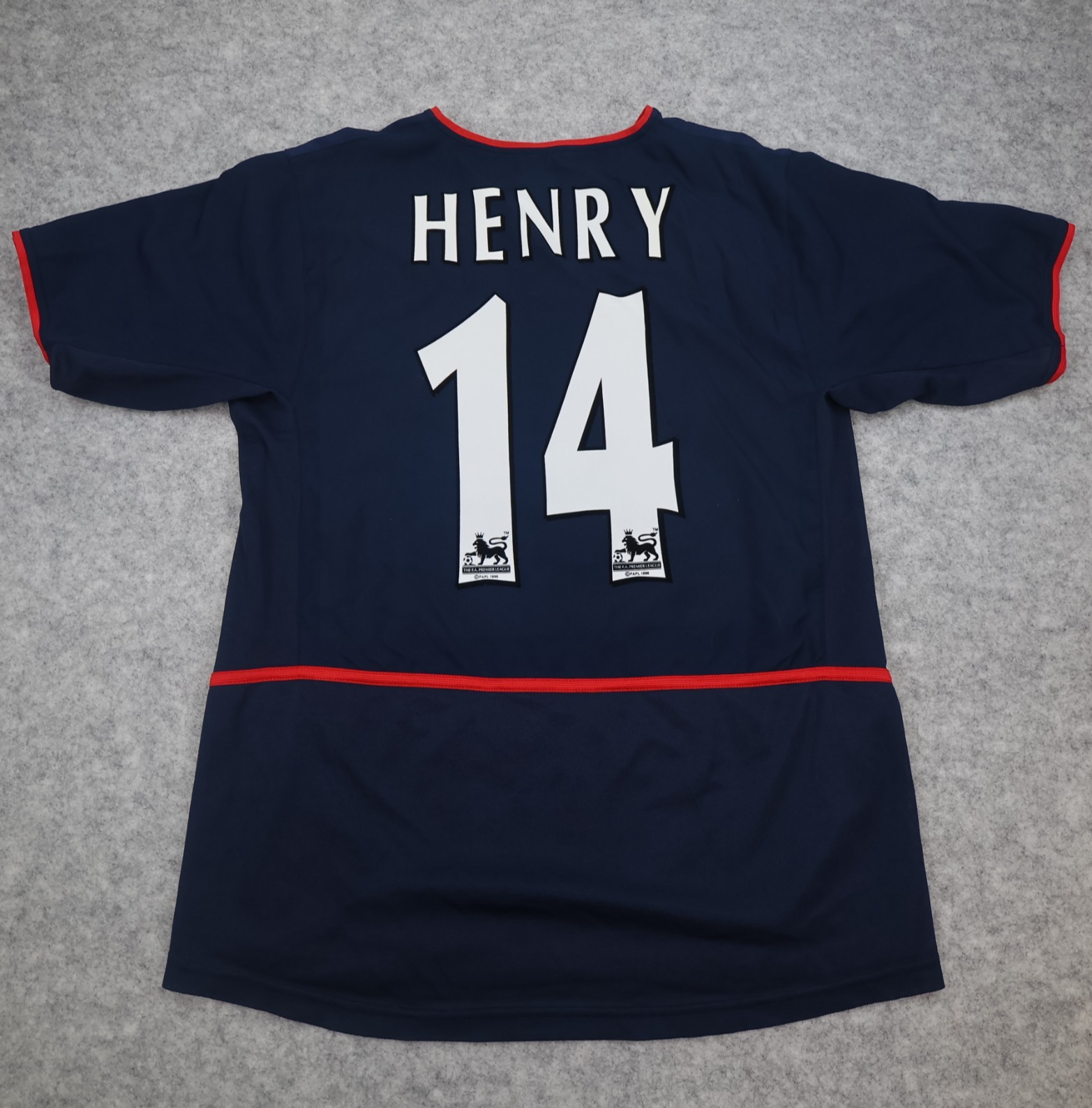 Vintage Arsenal Shirt Medium Blue Away 2002 2003 Nike O2 Henry 14 Soccer Jersey