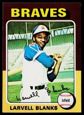 1975 Topps SET-BREAK #394 Larvell Blanks EX or Better, (HUCK'S)