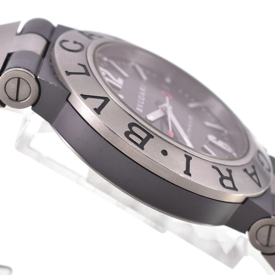 with paper BVLGARI Diagono TI38TA Date Titanium/Rubber Automatic Men's O#143468 - Image 4 of 4