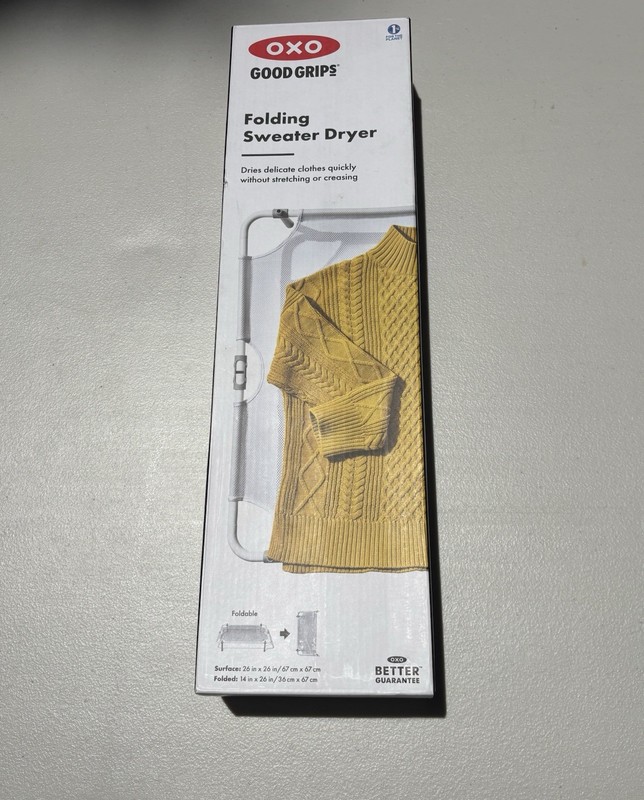 OXO Good Grips Folding Sweater Dryer White Foldable Freestanding Square Rack