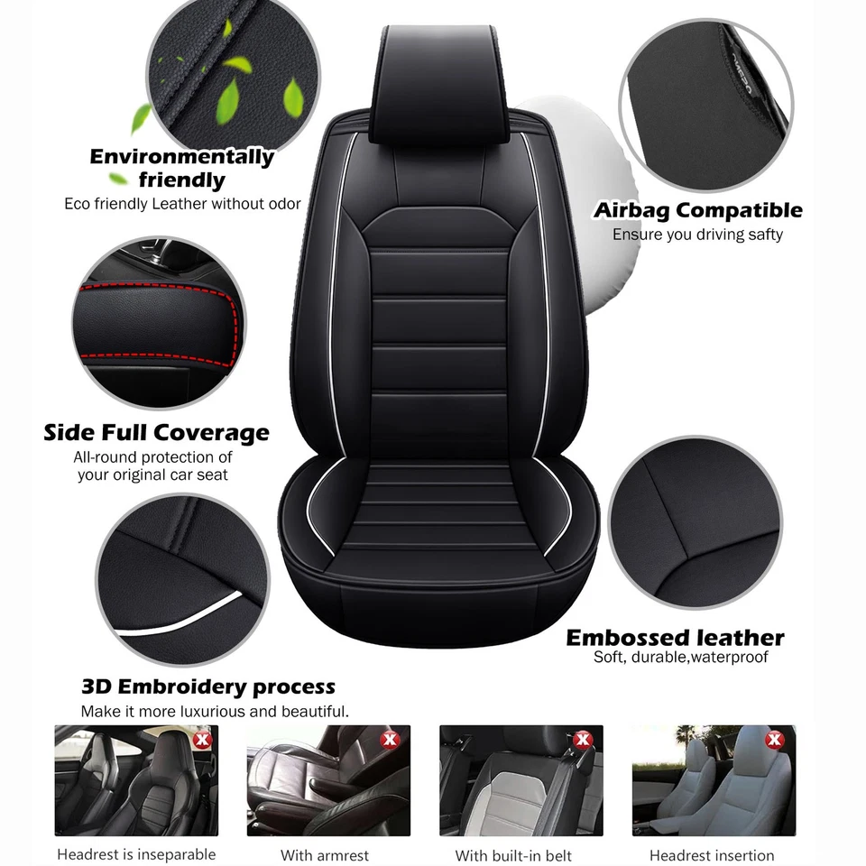 For Infiniti FX35 FX45 M35 G35 G37 EX35 Car Seat Covers Full Set Front Rear back - Image 2 of 4