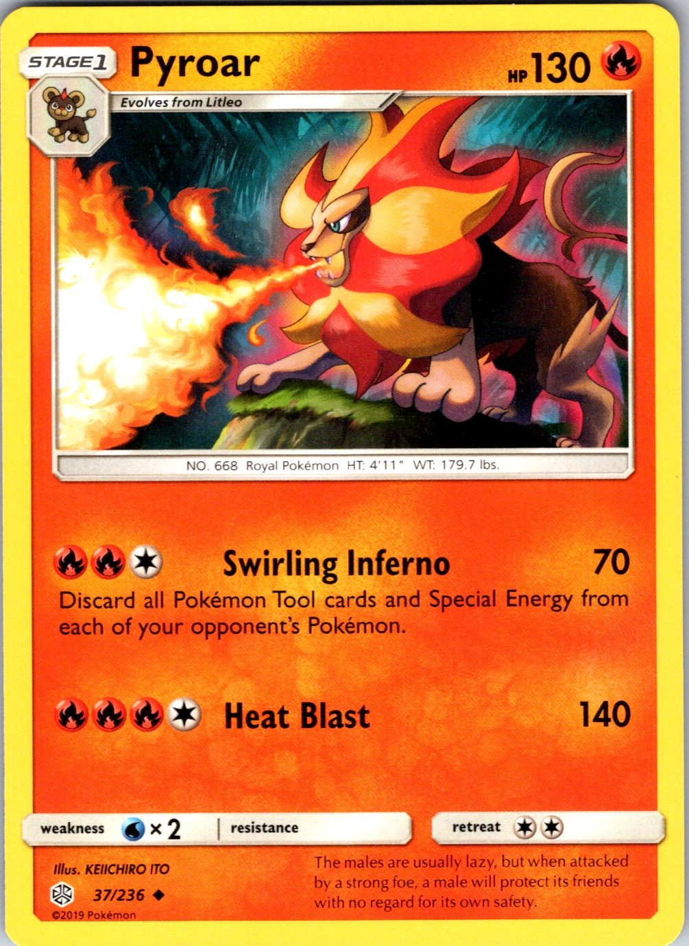 PYROAR 37/236 UNCOMMON COSMIC ECLIPSE POKEMON NEAR MINT