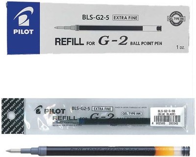 Pilot Ersatzmine für G205/B2P Gel, 0,5 mm, 12 Stück, Schwarz