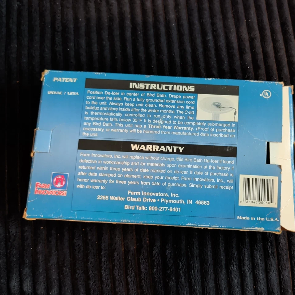 Farm Innovators Bird Bath De - Icer Modelo C-50 Submersível 150 Watt / NÃO TESTADO - Imagem 2 de 4