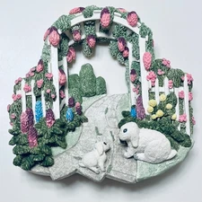 Michael's Ltd Studios Summer Breeze 4129 Bunny Tales Wall Plaque 3D Garden Path